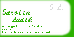 sarolta ludik business card
